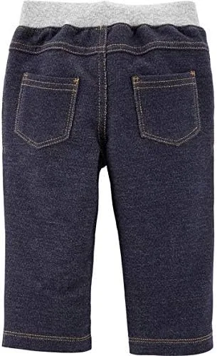 Vista 2 de Carter's Pantalones con cordón para bebé niño (3 meses, azul oscuro), Azul oscuro