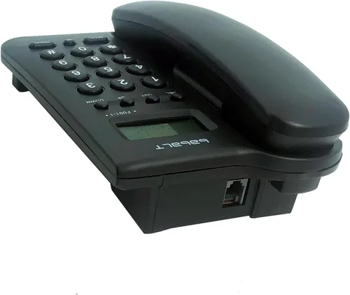 Vista 5 de Teléfono básico con cable, TelPal FSK/DTMF Teléfono de identificación de llamadas simple con pantalla LCD para mostrar el número de llamada Negro