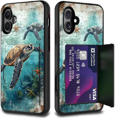 Vista 23 de Funda para tarjetas de crédito, doble capa híbrida a prueba de golpes, protección contra caídas con función atril para iPhone 17 de 6.3 pulgadas