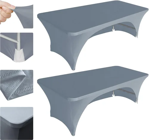 Vista 28 de Eurmax USA - Manteles rectangulares ajustables de elastano de 4 pies, mantel elástico para bodas, eventos o para decorar la mesa del patio