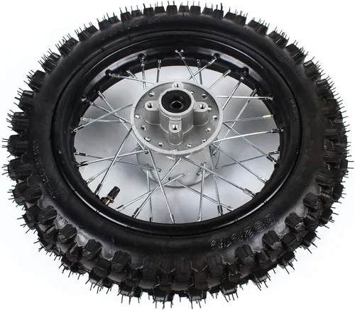 Vista 3 de 80/100 Rueda trasera de 12 pulgadas con disco de freno y disco de engranajes, neumático trasero para motocros/pit bike/Monkey