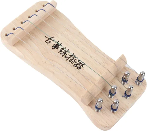 Vista 8 de Guzheng - Entrenador de dedos portátil de 6 cuerdas, mini herramienta de práctica de dedos Guzheng, ejercicio fortalecedor de código de madera