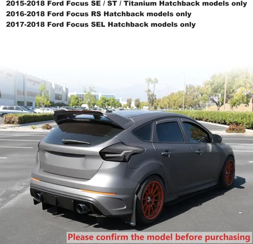 Vista 3 de SPEC-D TUNING Barras de luces traseras LED negras Compatibles con Ford Focus SE/ST/Titanium Hatchback 2015-2018, Ford Focus RS Hatchback 2016-2018