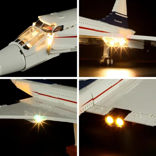Vista 5 de Lightailing Luz para Lego- 10318 Concorde - Kit de iluminación LED compatible con el modelo de bloques de construcción Lego - NO incluido el juego