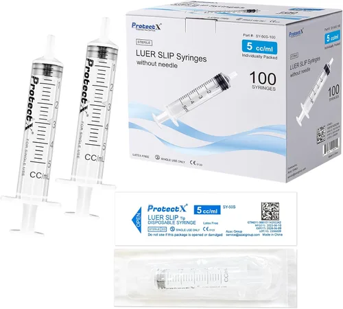 Vista 9 de ProtectX - Paquete de 50 jeringas de 0.0 fl oz con jeringa desechable Luer Slip de 0.88 oz de 1 pulgada para laboratorios científicos