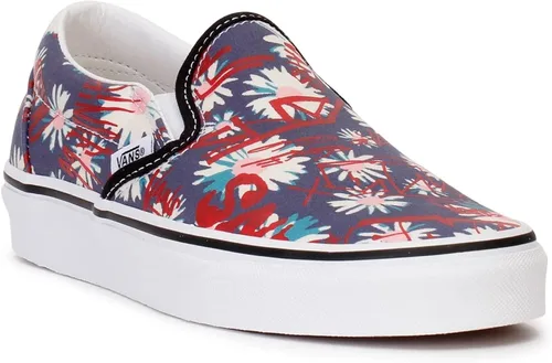 Vista 4 de Vans Zapatos clásicos sin cordones para hombre (floralrojo)