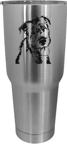Vista 532 de Cairn Terrier - Vaso grabado con temática de perro, 30 onzas