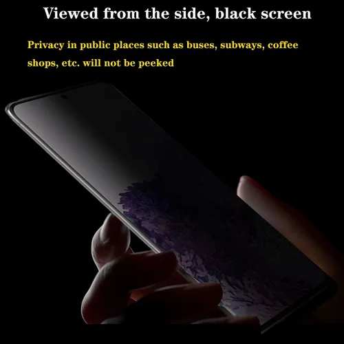 Vista 5 de Paquete de 2 protectores de pantalla de privacidad compatibles con Galaxy Z Fold 3, antiespías, 1 protector de pantalla exterior + 1 protector