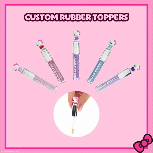 Vista 4 de Hello Kitty - Juego de maquillaje hidratante de 5 piezas a base de plantas, para niñas, niños pequeños, perfecto para fiestas, fiestas de pijamas