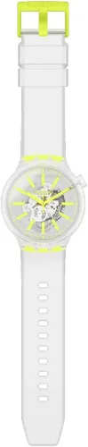 Vista 2 de Swatch SO27E103 - Reloj de cuarzo blanco con esfera esqueleto