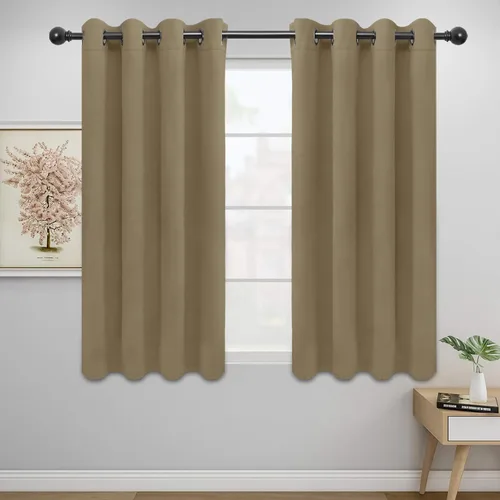 Vista 224 de Easy-Going - Cortinas opacas para dormitorio, aislamiento térmico sólido con ojales, cortinas de ventana para reducción de ruido, cortinas