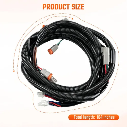 Vista 6 de CLUBRALLY Arnés de cableado de control de carrito de golf para Club Car DS - Controlador negro#1510-5201, Arnés de cableado completo para vehículo