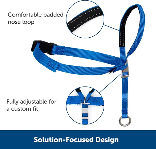 Vista 3 de PetSafe Gentle Leader - Collar de perro sin tirones, rosa frambuesa y correa de nailon para perro, resistente, duradera, estilo tradicional