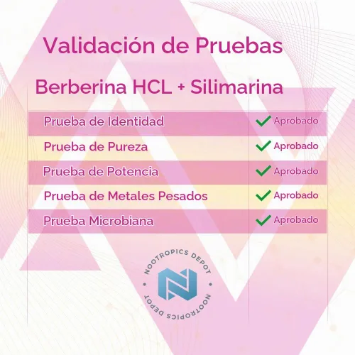 Vista 7 de Nootropics Depot Cápsulas de berberina HCL + silimarina 500mg + 90mg 60 unidades Apoya la función celular, la función metabólica