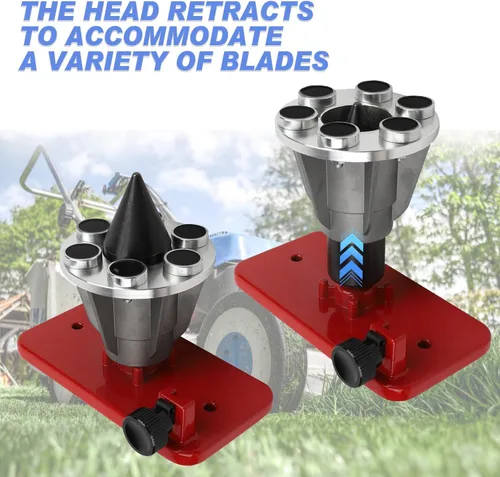 Vista 3 de Cortacésped Blade Balancer Soporte de pared magnético Reemplazar 339075B 42-047 (rojo)