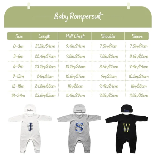 Vista 8 de Personalized Sleeper Baby Coming Home Outfit, Personalized Neutral Naby Romper and Hat Set Custom Infant Boy Coming Home Outfit Baby Shower Gift