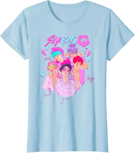 Vista 19 de Kpop Demon Hunters Camiseta Saja Boys Heartthrob con licencia