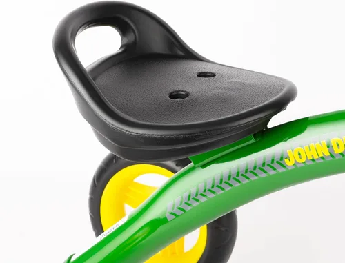 Vista 5 de John Deere Triciclo de juguetes resistentes con cesta para niños de 2 años en adelante, verde