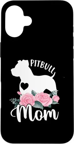 Vista 23 de Pitbull Mom Pitbulls Dog Cooler Saying Case for iPhone 17