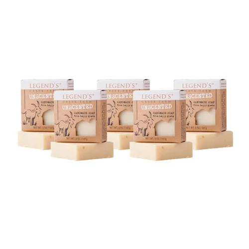 Vista 10 de Legend's Creek Farm Goat Milk Soap - Jabón hidratante limpiador para manos y cuerpo, jabón natural de 5 onzas para piel sensible, hecho a mano