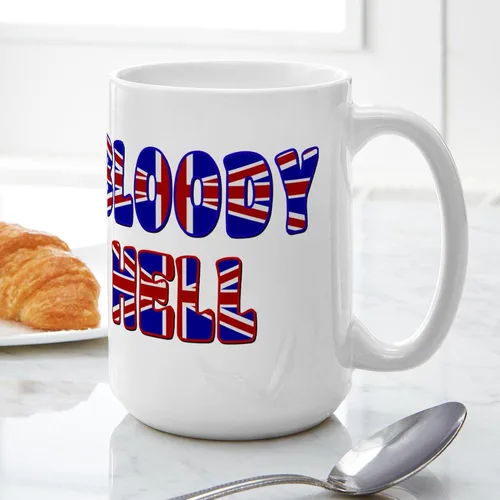 Vista 4 de CafePress BLOODY HELL Mugs Taza de café de cerámica de 15 oz (15.0 fl oz)