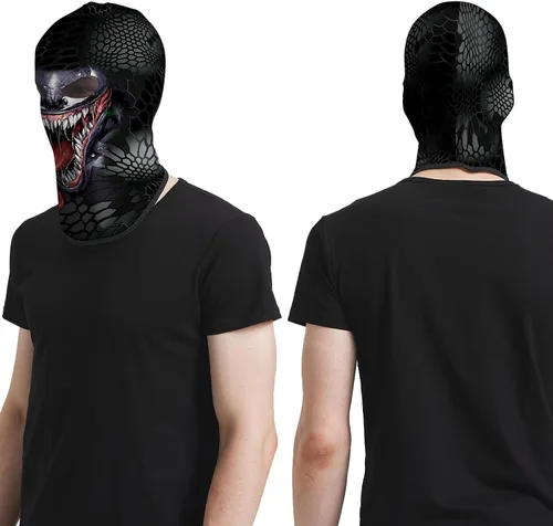 Vista 3 de Obacle Máscara de calavera para Halloween, fantasma, máscara de cara completa, pasamontañas aterradoras, disfraz de cosplay