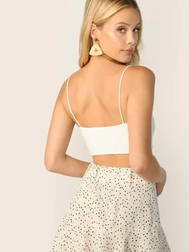 Vista 2 de Verdusa Camiseta corta sin mangas con tirantes delgados para mujer