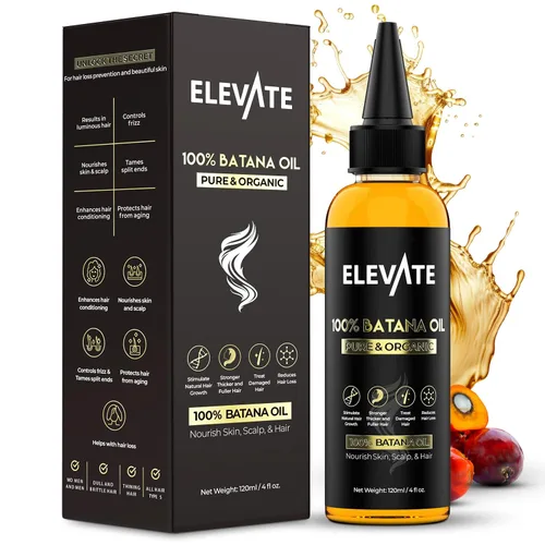 Vista 2 de Elevate Aceite de batana para el crecimiento del cabello Aceite orgánico crudo 100% puro y natural de Honduras Suero prensado en frío y sin