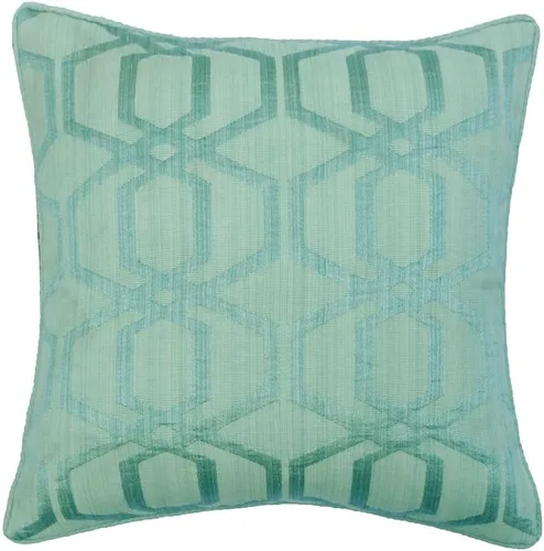 Vista 34 de The HomeCentric Funda de almohada con cremallera, funda de cojín azul de 12 x 12 pulgadas, funda de cojín de algodón bordado para sofá, diseño