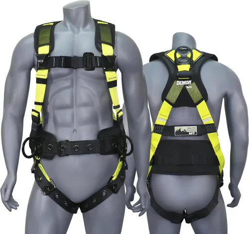 Vista 20 de Kit de arnés de protección contra caídas cómodo AFP Demon – Arnés de seguridad de cuerpo completo OSHA/ANSI PPE para trabajo de construcción