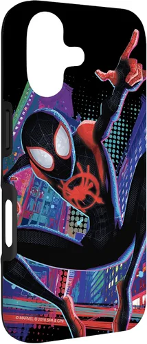 Vista 3 de Marvel Spider-Man Into The Spider-Verse Miles Morales City - Carcasa para iPhone 17