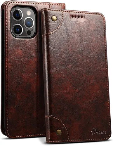 Vista 9 de SINIANL Funda Compatible para iPhone 13 de Cuero, Funda Tipo Cartera con Diseño de Libro, Cierre Magnético, Soporte, Ranuras para Tarjetas, Tapa Azul