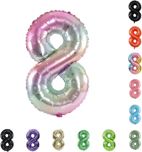 Vista 70 de Globo grande de helio con números 0-9 de 40 pulgadas para cumpleaños, bodas y fiestas (rojo, 9)