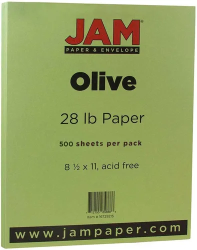 Vista 14 de Papel JAM Paper®, medidas 8 1/2 x 11, base de 28 libras, Agua (Aqua)