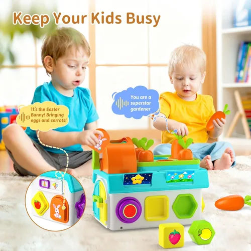 Vista 8 de Juguetes Montessori para niños de 1-2 años, niños y niñas, primer regalo de cumpleaños para niños de un año, juego educativo de clasificación