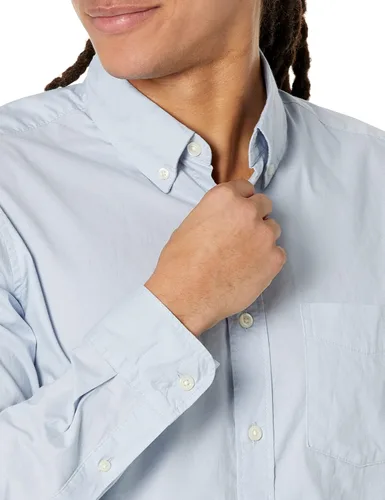 Vista 3 de GAP Men's Long Sleeve Untucked Stretch Poplin Button Down Shirt