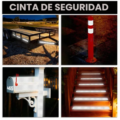Vista 4 de SWRT Cinta reflectante de 2 pulgadas x 30 pies para exteriores, impermeable, DOT-C2, resistente a la decoloración, cinta reflectante blanca, cinta
