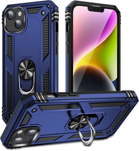 Vista 23 de Korecase Funda para iPhone 8, protección de cámara, armadura militar, doble capa, soporte compatible con iPhone 6 6s y iPhone 7 8, color negro