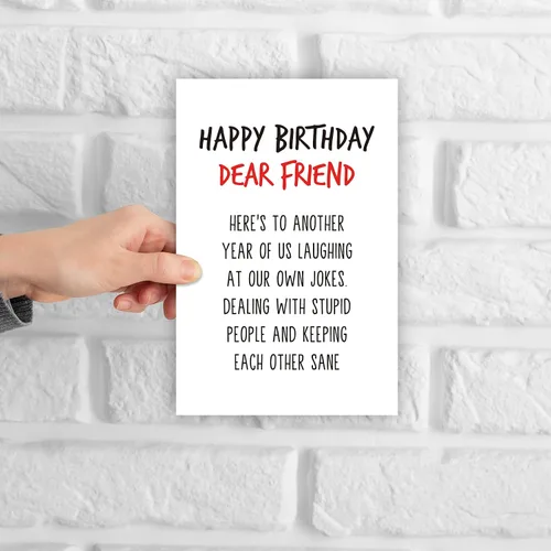 Vista 4 de GYYsweetus Tarjeta de feliz cumpleaños para mejor amigo, tarjeta de cumpleaños para compañero de trabajo, divertido regalo de cumpleaños