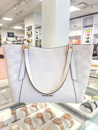 Vista 9 de Michael Kors Alto Bolso de mano grande de cuero granulado