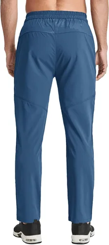 Vista 4 de TACVASEN Pantalones de senderismo ligeros para hombre, de secado rápido, con cordón, bolsillos con cremallera