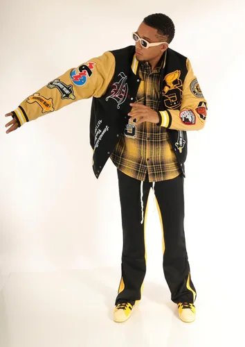 Vista 4 de SCREENSHOT VARSITY JACKET 3202 - Chaqueta de moda pesada acolchada para hombre, estilo urbano