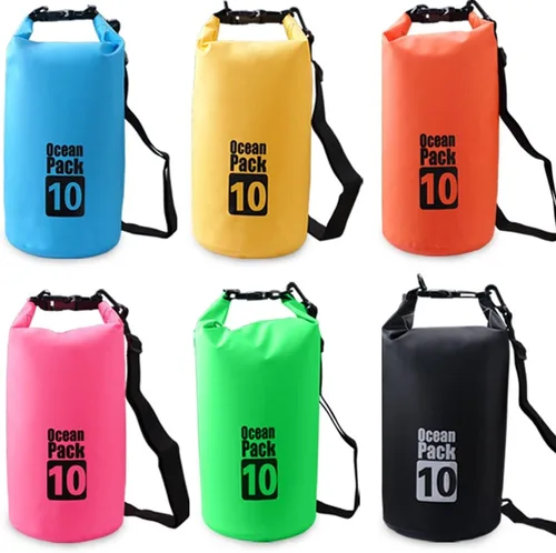 Vista 7 de Bolsa seca flotante impermeable Bear Outdoor, para canotaje, kayak, senderismo, snowboard, acampada, rafting, pesca y excursionismo, negro, 10L