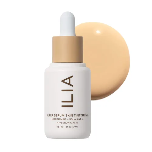 Vista 19 de ILIA - Tinte de piel Super Serum SPF 40 Sin comedogénesis, vegano, ligero para ayudar contra la luz azul, + contaminación mientras hidrata, Balos