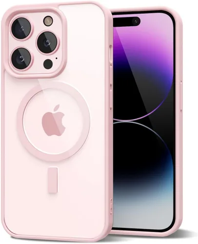 Vista 144 de oakxco Funda magnética transparente compatible con Magsafe, bonita funda delgada y transparente de poliuretano termoplástico no amarillenta, carcasa