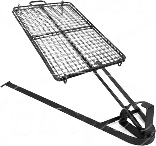 Vista 5 de Premium Kit parrilla de hierro argentino asado brasero parrilla + parrilla argentina pesada/parrilla estaca asado asador + herramientas de fuego.