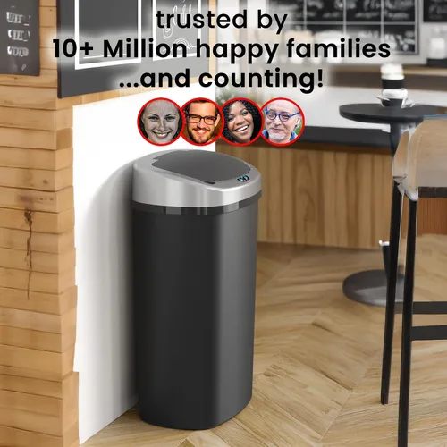 Vista 7 de iTouchless Bote de basura automático de 13 galones con tecnología sensor 2.0 y filtro de olor, diseño delgado y sin contacto, ahorro de espacio