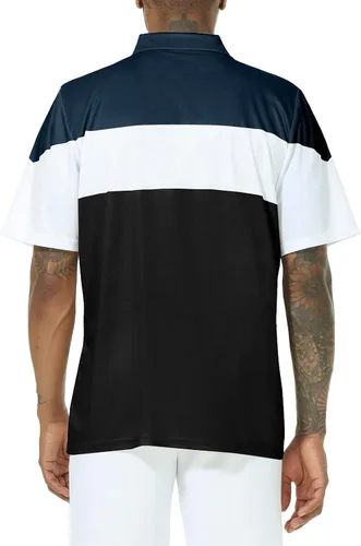 Vista 3 de Polo de golf para hombre, manga corta, secado rápido, absorbe la humedad, camisas polo deportivas casuales para hombres
