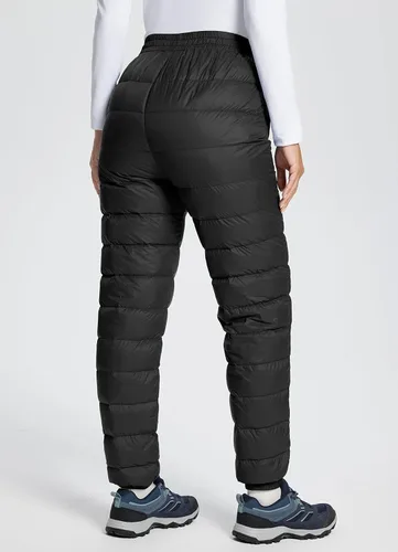 Vista 2 de BALEAF Pantalones de plumón para mujer, ultraligeros, resistentes al agua, para esquí, nieve, pantalones acolchados y abrigados