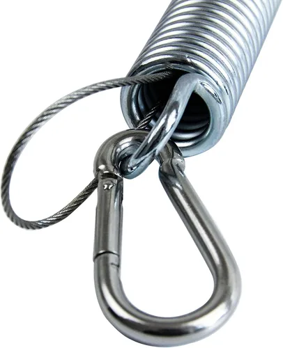 Vista 3 de Muelles oscilantes para porche, capacidad de 700 libras, kit de resorte de acero inoxidable para silla colgante, 2 resortes, 4 mosquetones de gancho